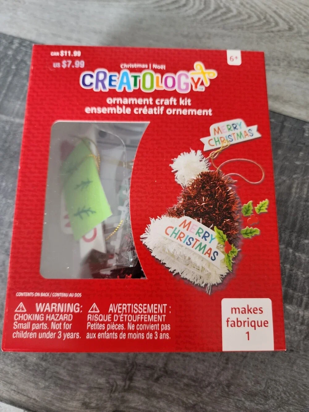 Creatology Ornament Craft Kit Christmas SANTA HAT Children Kids Creativity NEW